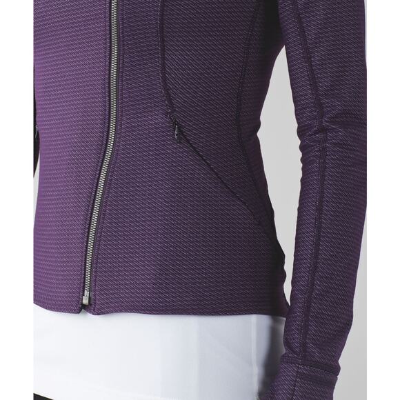 LULULEMON Precision Jacket Size 8 Chain Link Lilac Deep Zinfandel - Picture 8 of 14